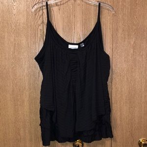 Avenue Black Layered Tank